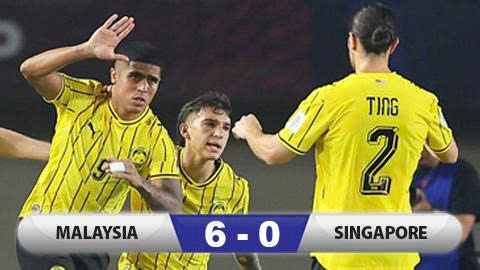 Malaysia thắng Singapore 6-0 nhưng vẫn mất vé chung kết vào tay Indonesia